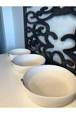 : 3lühasır Sepet-havlu Sepeti- Mutfak Ve Banyo Organizeri- Çok Amaçlı Sepet Takımı- - Glass Home