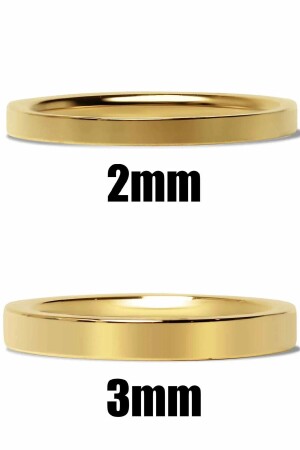 3mm Düz Parlak Model Erkek Kadın Çelik Alyans Söz Nişan Yüzüğü cl42 - 3