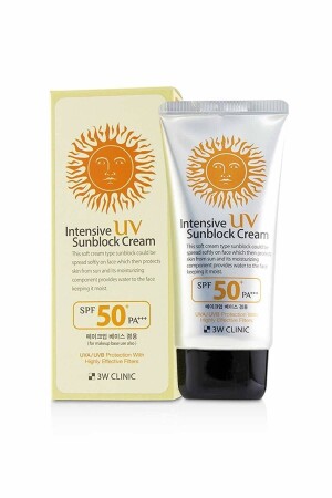 كريم الشمس 3w عيادة مكثفة UV كريم الكريم الشمس Spf50+ Pa+++ 8809192574892 - 3W CLINIC