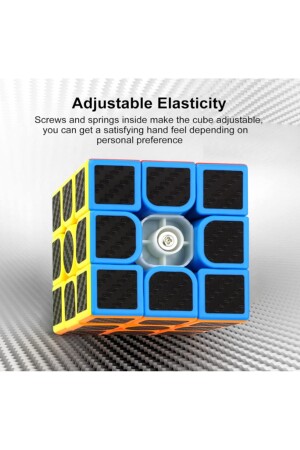 3X3X3 PROFESSIONAL SPEED CUBE CARBON FIBER - CARBON FIBER PROFESSIONAL RUBIC INTELLIGENCE PATIENCE CUBE - 5