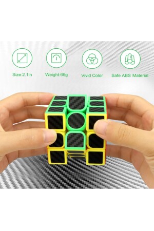 3X3X3 PROFESSIONAL SPEED CUBE CARBON FIBER - CARBON FIBER PROFESSIONAL RUBIC INTELLIGENCE PATIENCE CUBE - 8