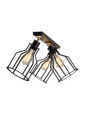 قفس رستيك 3xe27 من المعدات شمعة شمعة RIO000544 - RİOLİGHT