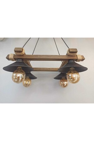 مـنـز-مـودـة الخشب الـرستيك الحـدث الحبل الـ4 قطع مصباح العلق الـ052 - AVİZEM GÜZEL