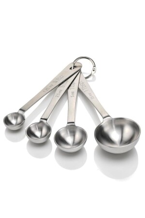 مجموعة من ملعقة قياس من الفولاذ المقاوم للصدأ من 4 (1. 25 مل، 2. 5 مل، 5 مل، 15 مل) PÇÖK1251 - By Tüfekçi