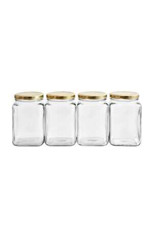 مجموعة من 4 1600 مل من الجرعات الزجاجية مع طوابع الزاوية - الغطاء الذهبي SJKZ1600KL000001 - Sarkap