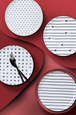 (منز) - جميل 4 قطعة 19 سم لوحة - Kütahya Porselen