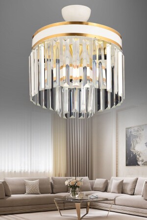 من جيل 4 قطع 2 مستودع أبيض وذهب ذهبية 30 غرفة المعيشة الفاخرة شمعة 4051 - KUZEY AYDINLATMA