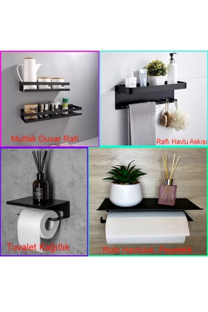 مجموعة من 4 أدوات من الرف المصفوفة مجموعة من الرف المنظمة حامل الشامبو مجموعة من الورق رف الرف المصفوفة 4 قطعة مجموعة 1 - ATAK İKLİMLENDİRME