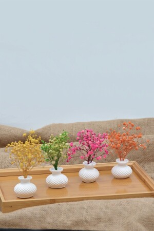 ميني فاصيل من قطعة 4 (مع 4 أدوات مختلفة) - زينة - عرض جانبية للقهوة - Dekora Çiçek