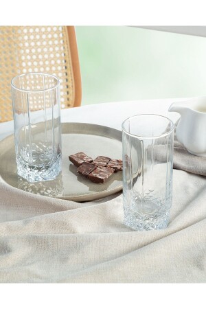 مجموعة من 4 كؤوس مشروبات ملونة - 440 مل - Madame Coco