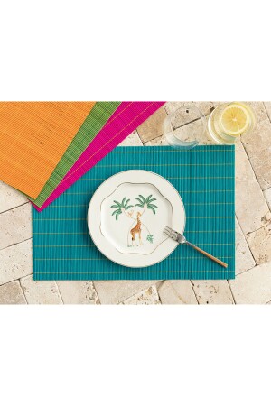 منز-فارليغ بامبو 4 قطع مقعد 45x30 سم ملونة - English Home