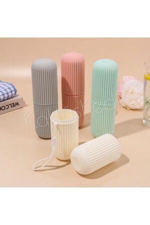 مجموعة من 4 ملحقات تحمل نظارات الحاوية فرشاة أسنان صندوق تخزين لبنات الأسنان - حامل فرشاة أسنان 7480000717069 - KaktüsKedi