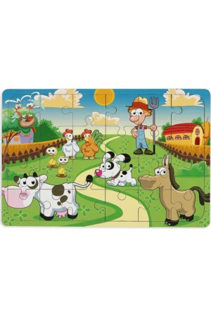 4 Adet 24 Parça Ahşap Puzzle Yapboz Set-3 PRS-107 - 5