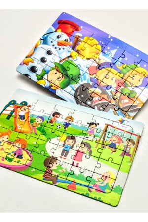 4 adet Çocuk Puzzle - Çocuk Yapboz Macera Zamanı 30 Parçalı - 4