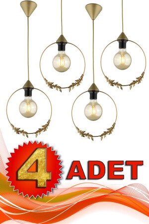 4 Adet Haliç Tekli Avize Eskitme BEG1220-4 - 2