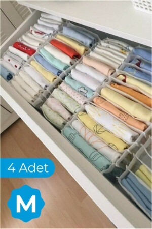 4 Adet - Medium 11 Gözlü Çekmece Içi Düzenleyici Organizer 16 X 40 X 12cm - 1