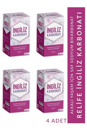 4 Adet Saf Ingiliz Karbonatı Alkali Yaşam 125 gr Sodyum Bikarbonat relife4 - 1