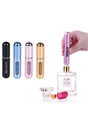 4 Adet Taşınabilir Mini Doldurulabilir Parfüm Atomizer Doldurulabilir Parfüm Şişeleri Boş Küçük - 3