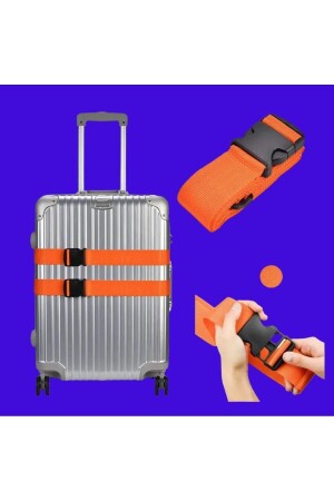 4 Adet Turuncu Renk Valiz Bavul Emniyet Kemeri Bütün Valizlere Uyar En 4cm - 5