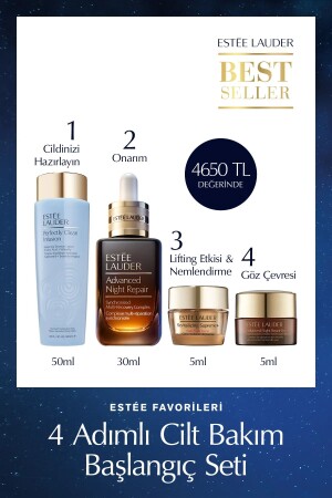 4-stufiges Hautpflege-Einführungsset – Serum 30 ml, Feuchtigkeitscreme 5 ml, Augencreme 5 ml, Lotion 50 ml ELTY38 - Estee Lauder