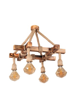 مكنسة من الخشب من العصر العتيقة المزخرفة 4 قطع الاصطناعية الشنادل هدية المنتج Als04 - Ahşap Atölye