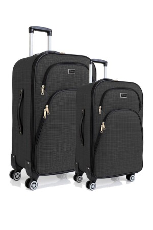 مجموعة الحقائب من 4 عجلات الحقائب من الألياف من الأنسجة Anthracite 1081 - Louisiana Polo