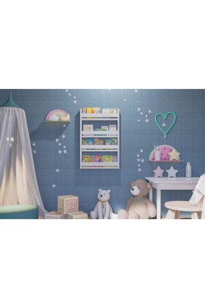 غرف الأطفال من مونتيسوري المرفق التعليمي مع 4 رفات رف جدارية ديكورative wall shelf QZU_02 - QUZU HOME