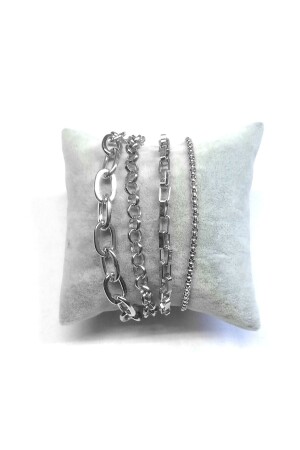 مجموعة من 4 من الوسائد المزودة من الفضة - X-Lady Accessories