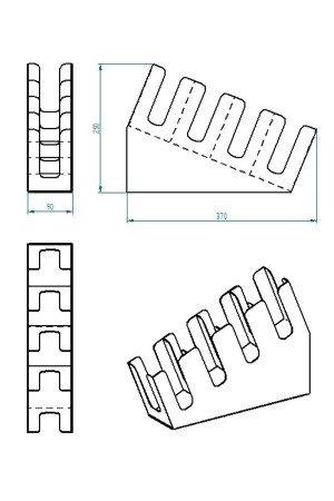 4 Bölmeli Kademeli Karton Bardak Standı - 8 Oz Bardak Uyumlu 202102000011 - 6