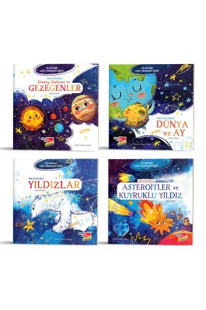 (مينز) -أول قراءة قصص الفضاء مجموعة من 4 - Dikkat Atölyesi Yayınları