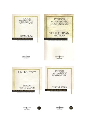 م.ن.ز-دوستيوفسكي 4 كتاب مجموعة جرائم وعقوبات من تحت الأرض ما الذي يعيش عليه رجل المقامرة؟ - Türkiye İş Bankası Kültür Yayınları