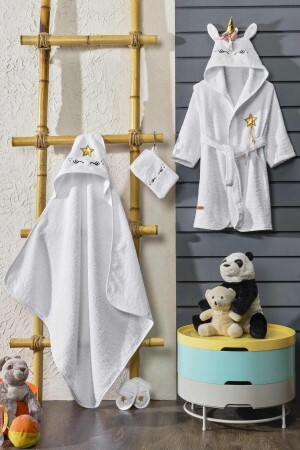 ملابس حمام الطفل المعدل 4 قطع المزرق البرتقالي فتاة حديثي الولادة هدية - Ely Parker