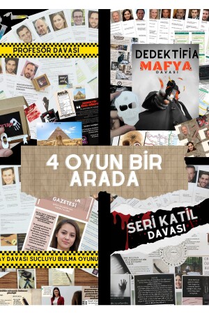 4 Farklı Cinayet Davası Bir Arada- Çözülememiş Davalar Serisi- Kutulu Kampanyalı Dedektiflik Oyunu - 4