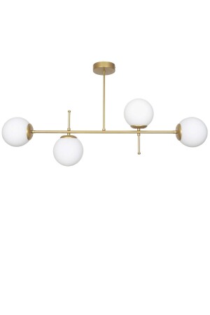 منز-سيلو تصميم فاخر حديث طراز الذهب لون أبيض الزجاج السقف طاولة الطعام فوق - غرفة المعيشة 4 قطع الشموع - Fer Avize