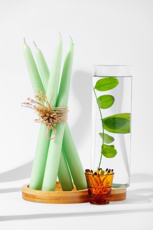 قمر النعناع الخضراء من شمعة النعناع 4 قطع - Gizemli Home