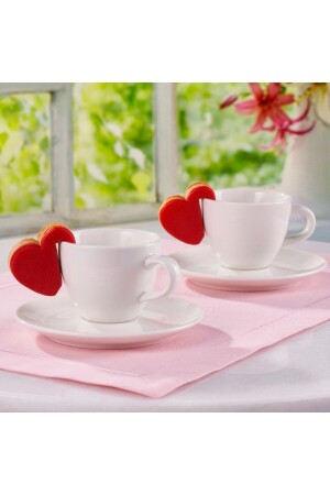 (منز-بسترو) مجموعة من كوب الشاي 4 قطع لشخصين - Güral Porselen