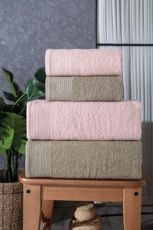 مجموعة من 4 مناشفة حمام - Güvenal