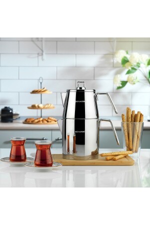 مجموعة من صناديق الشاي من النابولي من الصلب (حجم كبير) 4 قطع - Inox - Schafer