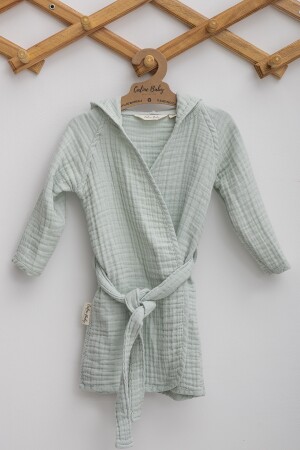 4 Kat Müslin Çocuk Bornozu - Mint TYC00136243017 - Caline Baby