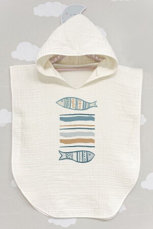 4 Kat Müslin Panço - Pure Baby Serisi - Balıklar - Tuğba Kuğu