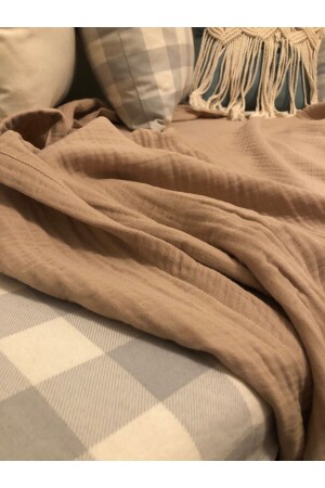 MNZ-4 طبقة غطاء السرير المسلين، 220*250 King Size، 100% Cotton Sefa2210 - Sefaoğlu tekstil