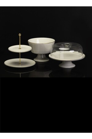 م.ن.ز-4 - عرض خدمة قطعة مجموعة كيك زجاجية طبقة كوكي كوب كوب الفاكهة - Laviss