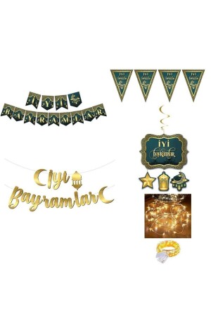 منز - عيد ميلاد سعيد خط الخط 4 قطع معلقة سقف زينة عيد ميلاد سعيد قلم عيد ميلاد سعيد زيغزاج باينر و LED - Masalsı Concept