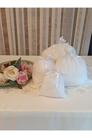 مجموعة من 4 كعك - الحليب - حقيبة عصير الزبادي - حقيبة النباتات - حقيبة عصير - حقيبة من الأقمشة - Mermerşahi - Misue Handmade