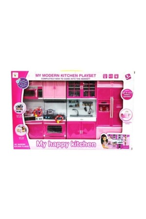 مجموعة من 4 أجهزة مطبخ MNZ مع أضواء وموسيقى وصوت، جميع الأبواب مفتوحة وإغلاق HBV00000F05UR - Kayyum Oyuncak