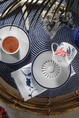 مجموعة قهوة من 4 قطع من MNZ-Pilea لشخصين 12216 PLAR04KT42012216 - Kütahya Porselen