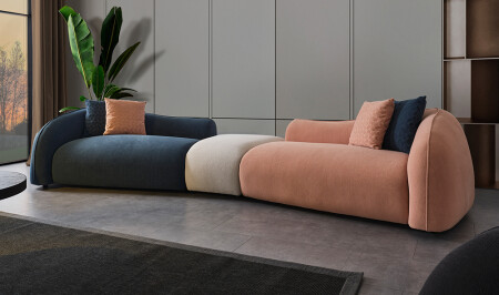 أريكة 4 مقاعد MNZ-Puffy Pouf - Cadde Yıldız