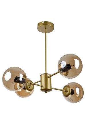 مدينة سيول-منز تصميم عصري غرفة المعيشة غرفة الطعام المطبخ الألوان القديمة عسل زجاجي مصباح معلق 4 قطع الشموع - Modavize