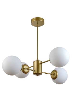 مدينة سيول (منز) التصميم الحديث غرفة المعيشة غرفة الطعام المطبخ الأثرية اللون الأبيض الزجاجي مصباح العصا 4 قطع الشنابل - Modavize