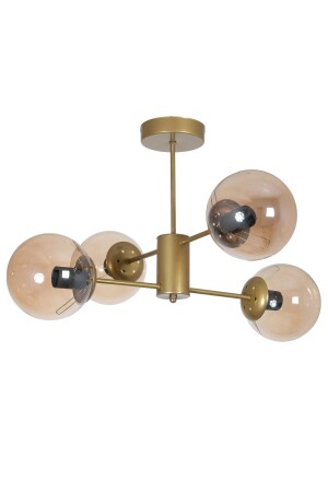 منز-أوسكار تصميم فاخر حديث ملونة قديم قضية عسل الزجاج غرفة المعيشة - المطبخ - غرفة النوم 4 قطع شمعة OSC45254 - Fer Avize